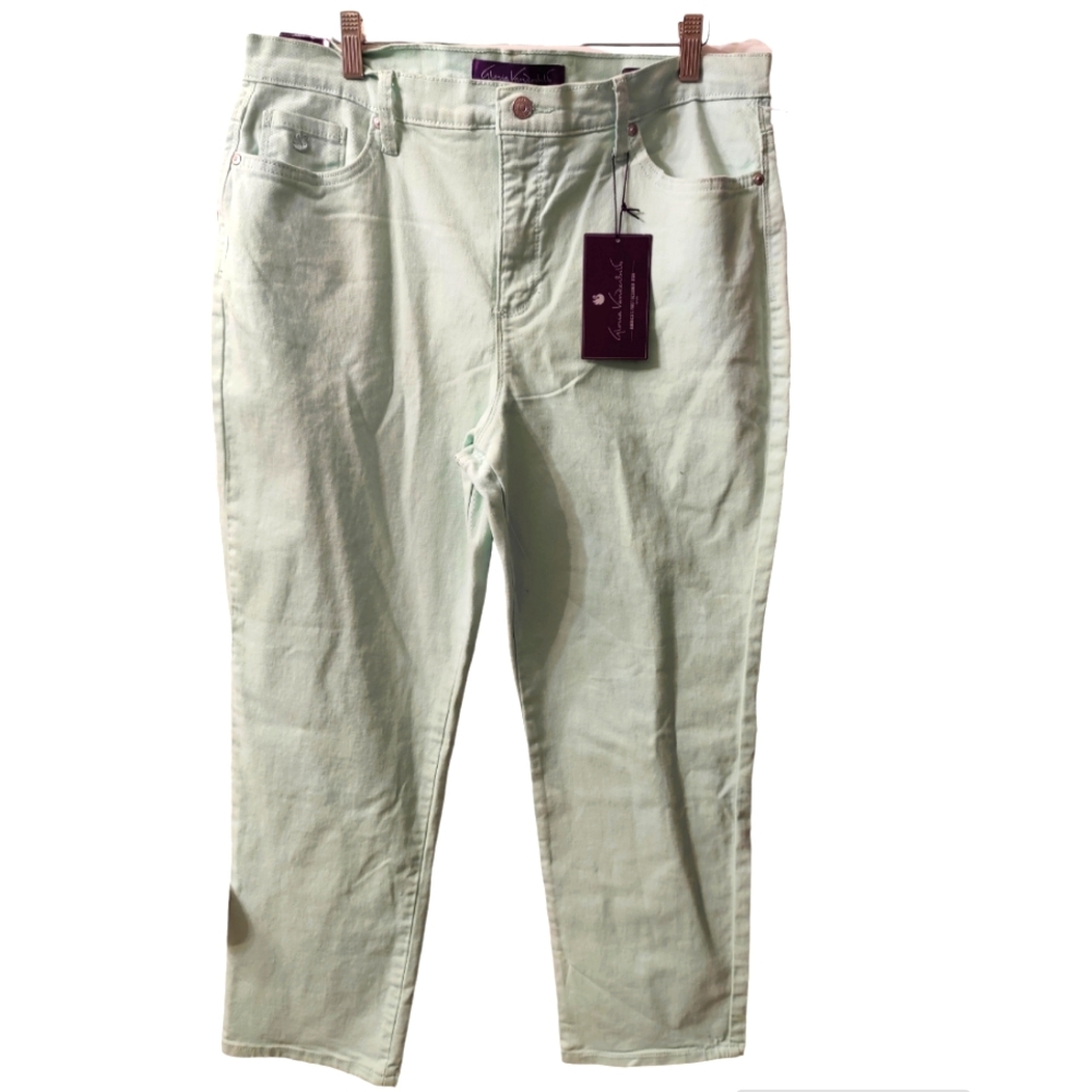 Gloria Vanderbilt Amanda Jeans Sz 18 Green NWT